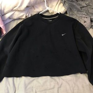 Nike cropped sweatshirt.